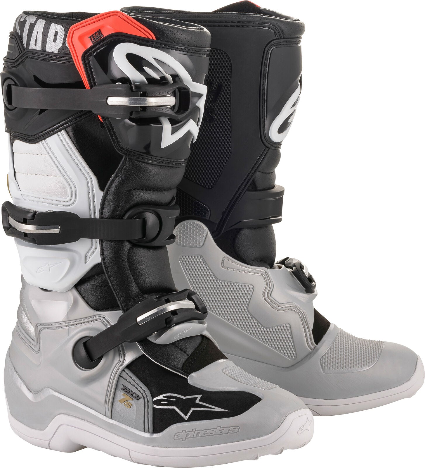 Alpinestars 2019 Tech 7S Youth Boots 3 Black/Silver/Gold