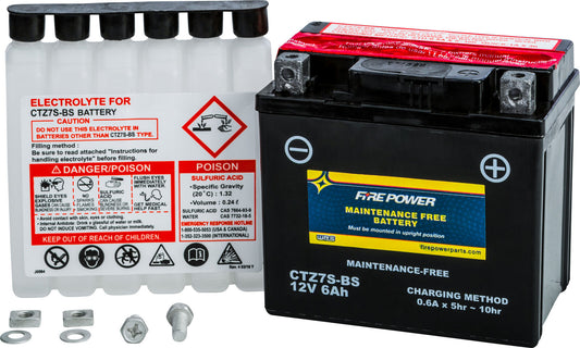 03-'17 for Yamaha WR450F FIRE POWER Battery Ctz7S-Bs Maintenance Free