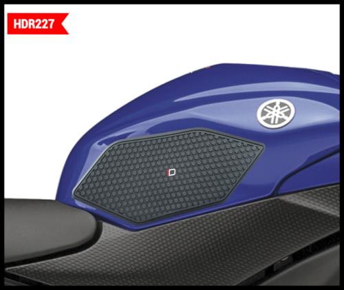 2008-2016 for Yamaha YZF-R6 ONE EMBLEMS Hdr Tank Side Pad Black Yam HDR 227