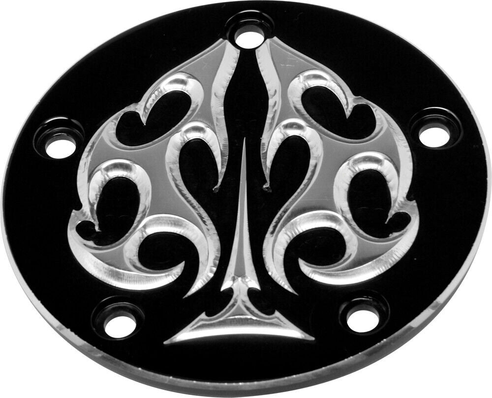 1999-2006 for Harley FLHR PREC. BILLET Points Cover Ace'S Wild Black