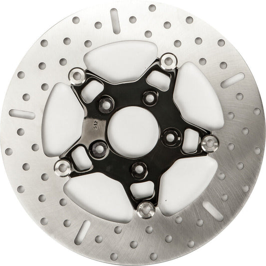 00-'09 for Harley XL883C Floating Brake Rotor Chrome W/Black Center 15-FSD010B