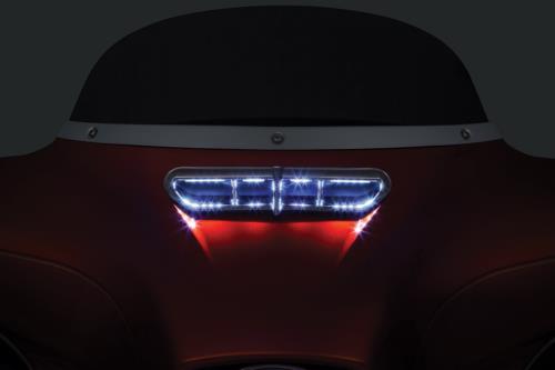 2014-2019 for Harley Electra Glide Ultra FLHTK LED Fairing Vent Light Chrome