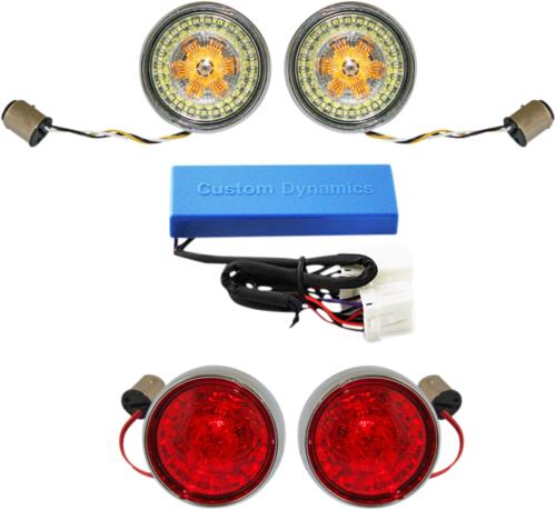2008-2011 for Harley Fat Bob FXDF Full Bullet Turn Signal Conversion Kit Chrome