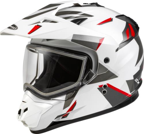 GMAX GM-11S Ripcord Adventure Snow Helmet Lg White/Grey/Red