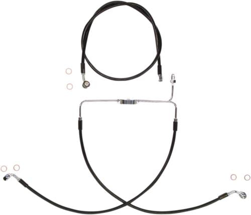 2008-2017 for Harley Fat Bob FXDF MAGNUM Brake Line Kit XR Black SBC1310-25