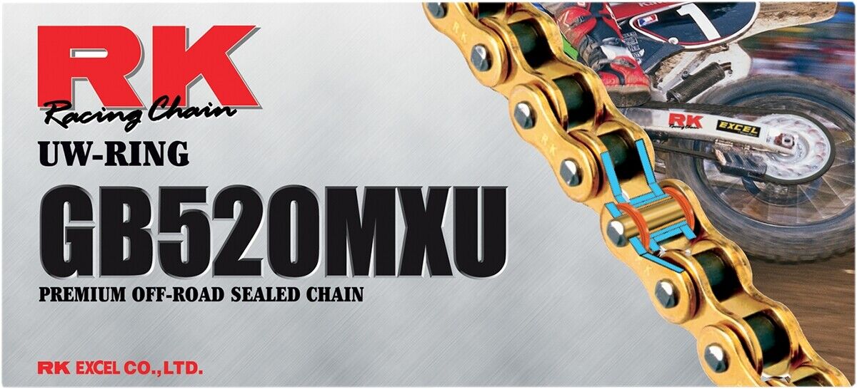 RK 520 MXU Sealed Racing UW-Ring Chain 110 Links GB520MXU-110
