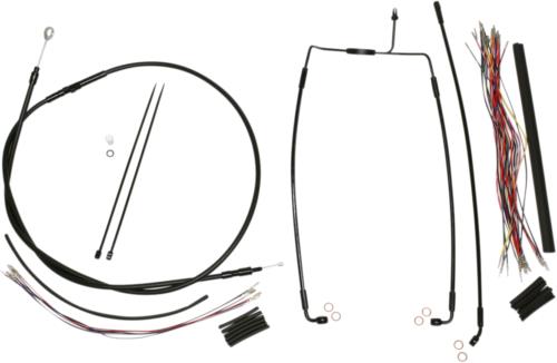 2009-2013 for Harley Road King EFI FLHR MAGNUM Control Cable Kit XR Black 486301