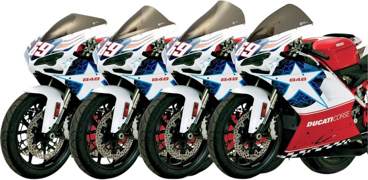 2008-2013 for Ducati 848 ZERO GRAVITY Double Bubble Windscreen Smoke Ducati 1098