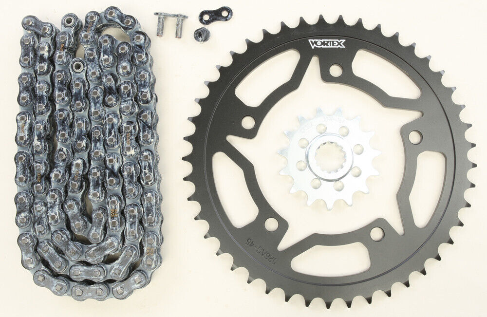 06-'10 for Suzuki GSX-R600 Sprocket/Chain Kit 15/45T Sil Sx3 520-114L Blk