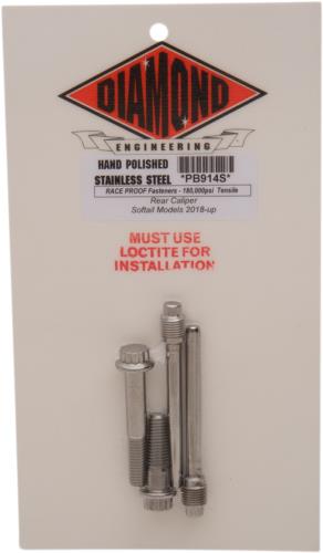 2018-2021 for Harley Softail Fat Boy 114 FLFBS Rear Caliper Bolt Kit M8 Softail