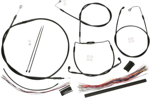 2009-2013 for Harley Road King EFI FLHR MAGNUM Control Cable Kit XR Black 486311