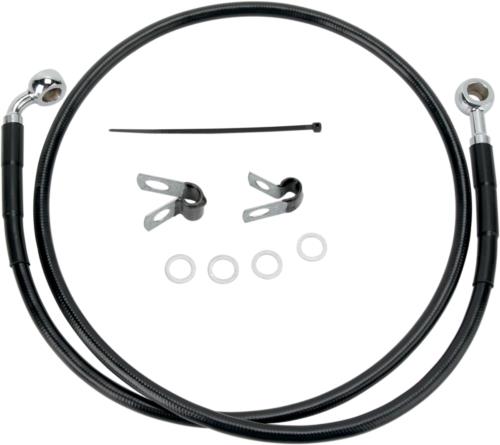 04-10 for Harley XL 883C/1200C, 08-13 1200N DS Ext Front Brake Line +8