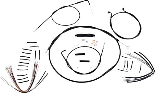07-10 for Harley Softail Fat Boy EFI FLSTFI MAGNUM Control Cable Kit XR Black O