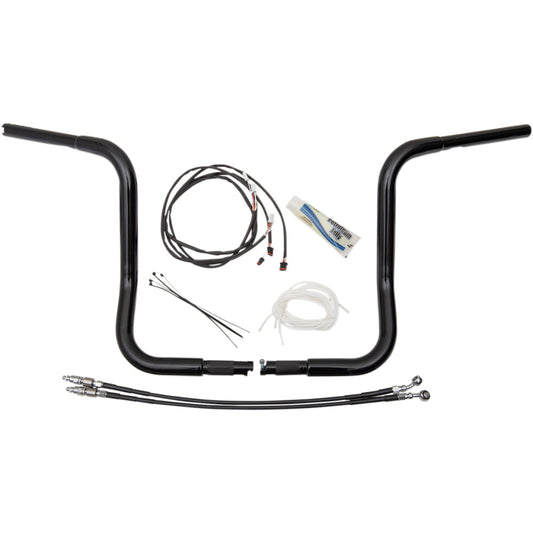 2009-2013 for Harley Tri Glide FLHTCUTG Handlebar Kit Rounded Top 14" Black H13
