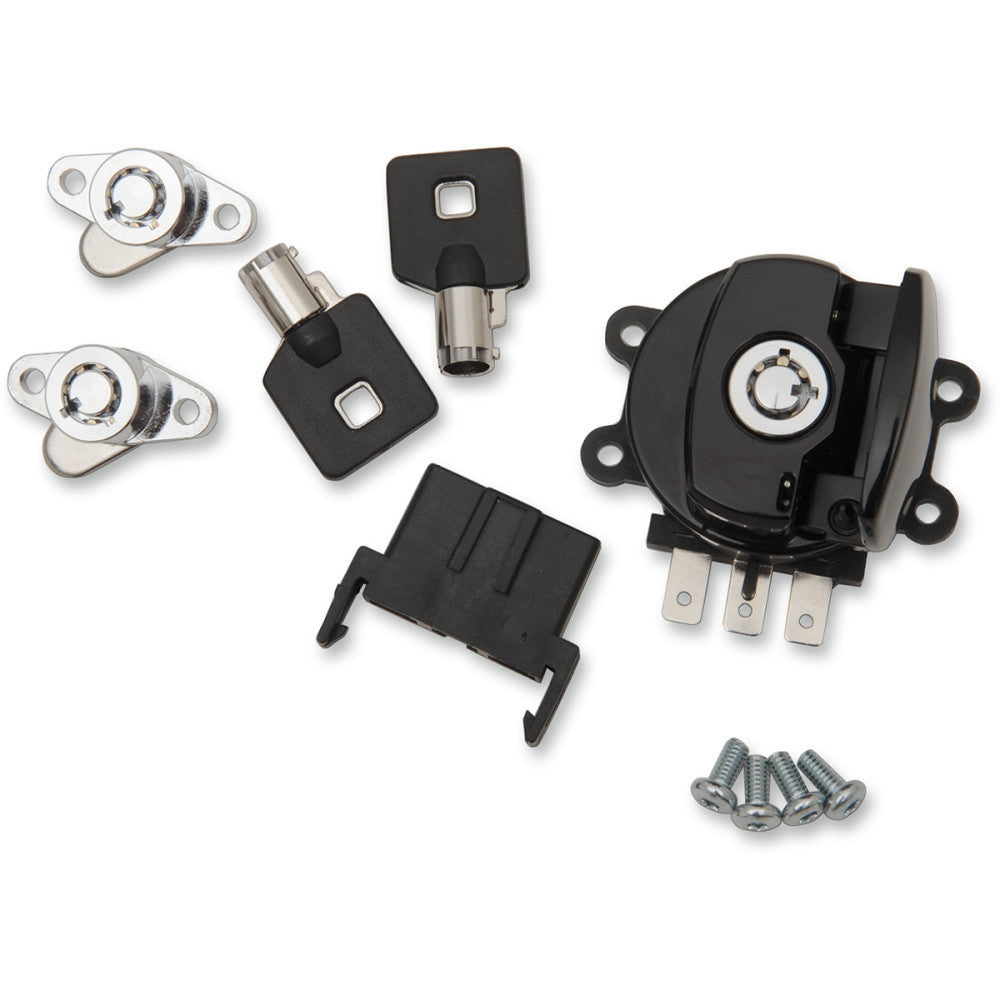09-13 for Road King EFI FLHR Side Hinge Ignition Switch W/ Saddlebag Lock Gloss