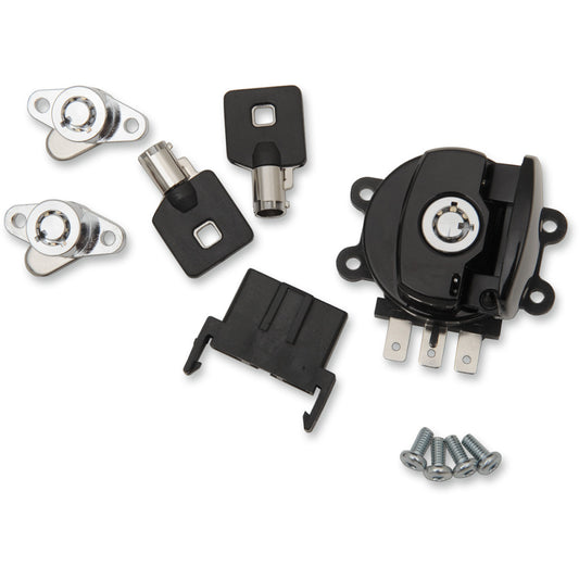 09-13 for Road King EFI FLHR Side Hinge Ignition Switch W/ Saddlebag Lock Gloss