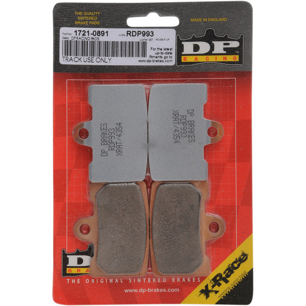 2008-2009 for Buell 1125 R DP BRAKES Brake Pads Buell RDP993 RDP993