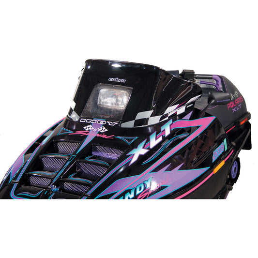 95-98 for Polaris Indy Sport Touring 440 POWERMADD/COBRA Windshield 11.5" Black