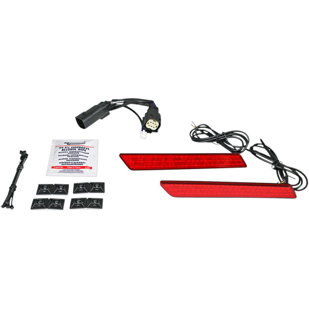 2010-2013 for Harley Road Glide Custom FLTRX Saddlebag Latch Lights SS6 Red