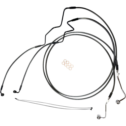 15-21 for Harley FLTRXS Brake Line Front Designer Lower ABSRAD Pearl +4" AS47016
