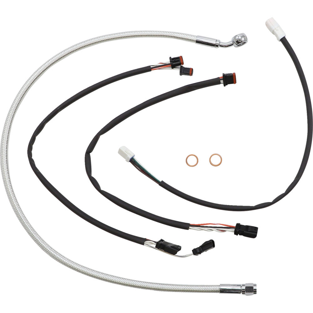 21-22 for Harley FLHR MAGNUM Control Cable Kit Sterling Chromite II 15-17