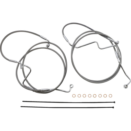 21 for Harley FLHRXS W/ ABS MAGNUM Cable Kit XR Stainless/Chrome 12-14" Bars