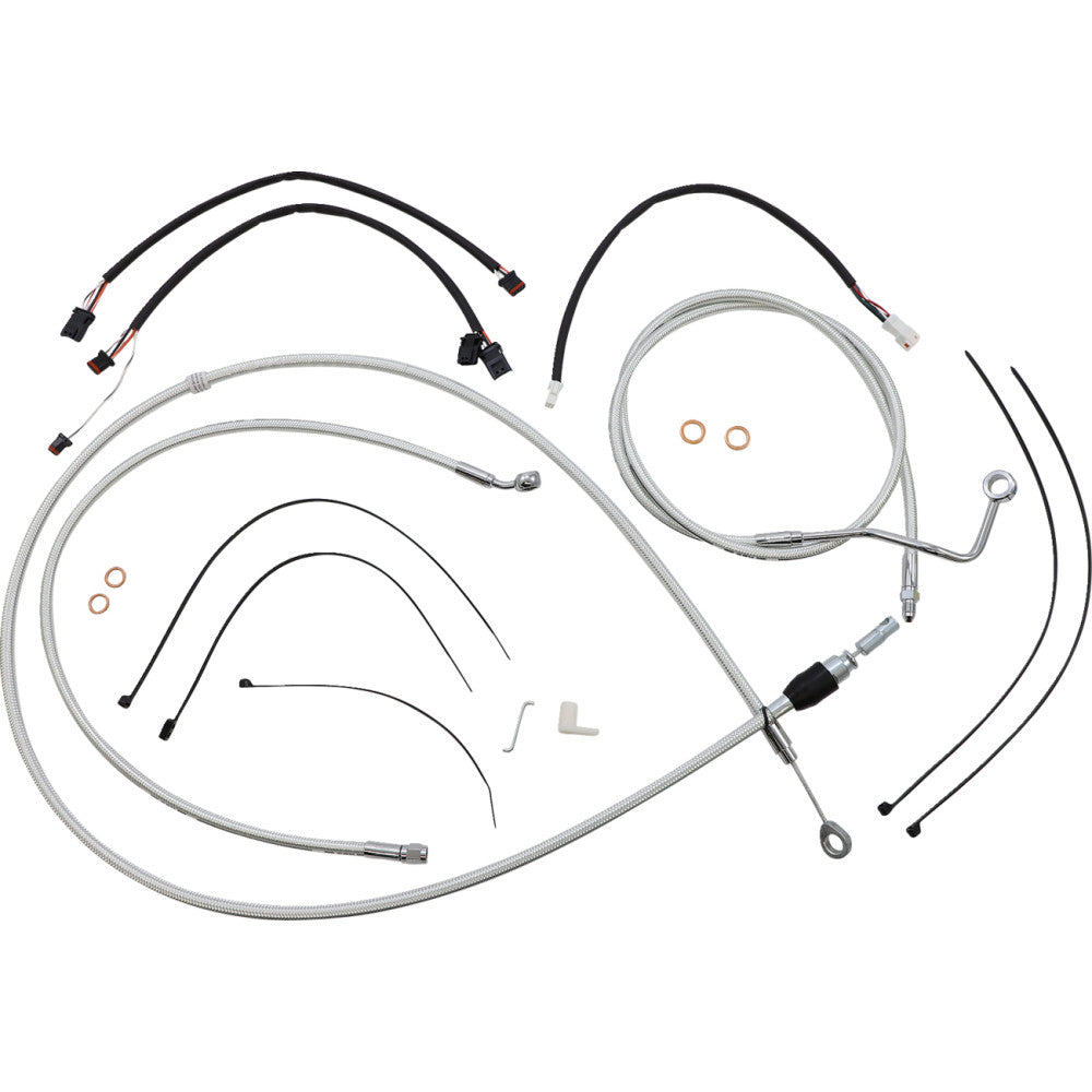 21-22 for Harley FLHR MAGNUM Control Cable Kit Sterling Chromite 15-17