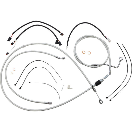 21-22 for Harley FLHR MAGNUM Control Cable Kit Sterling Chromite 15-17" Bars