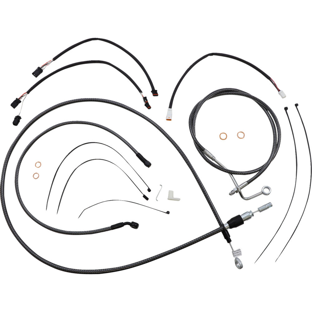 21-22 for Harley FLHR MAGNUM Control Cable Kit KARBONFIBR 15-17