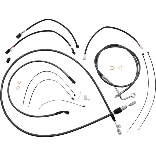 21-22 for Harley FLHR MAGNUM Control Cable Kit KARBONFIBR 15-17" Bars