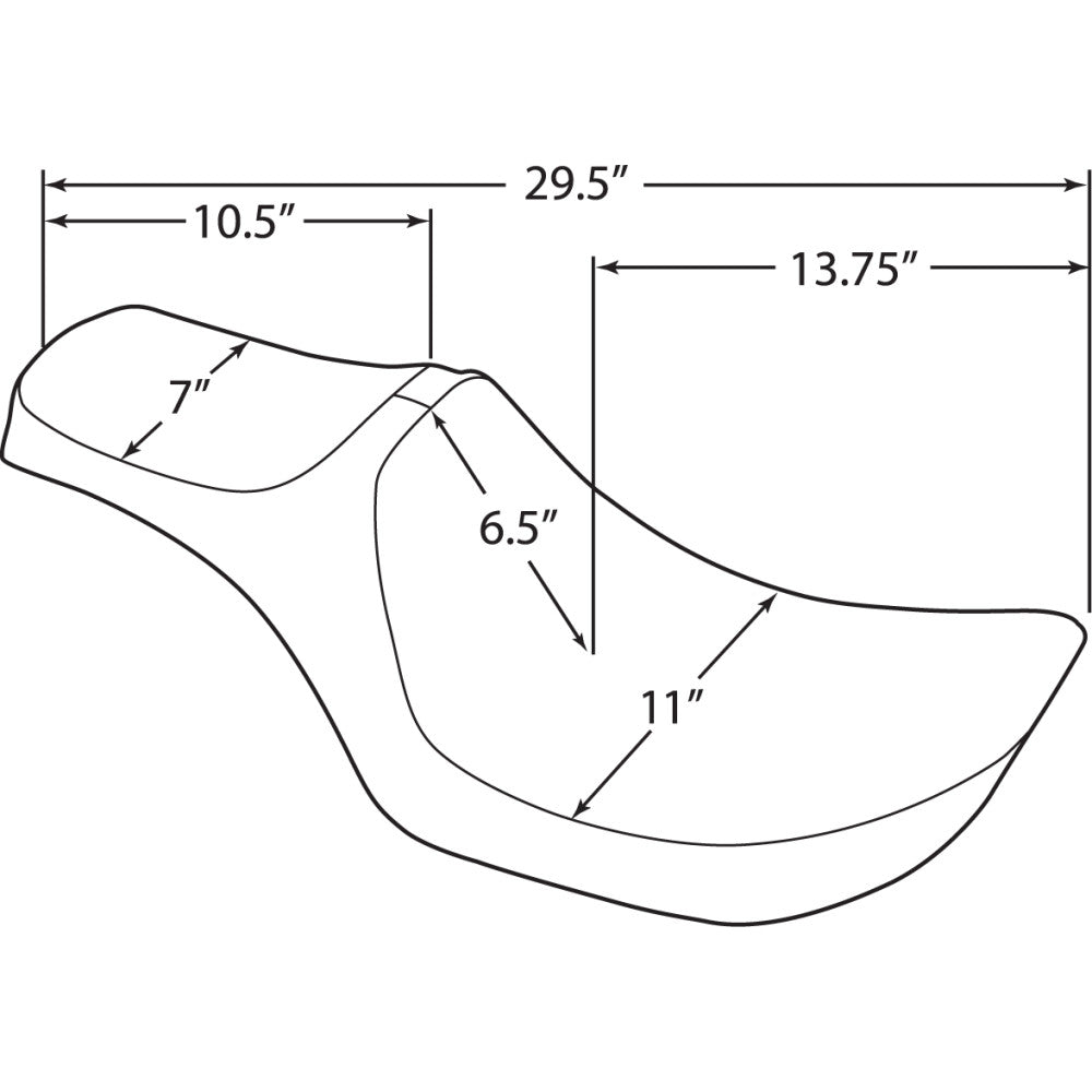 86-94 for Harley Super Glide FXR DRAG SPECIALTIES Predator III Seat Smooth