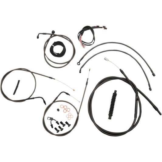 2015 for Harley Breakout FXSB Cable Kit 15" 17" Ape Hanger Handlebars Midnight