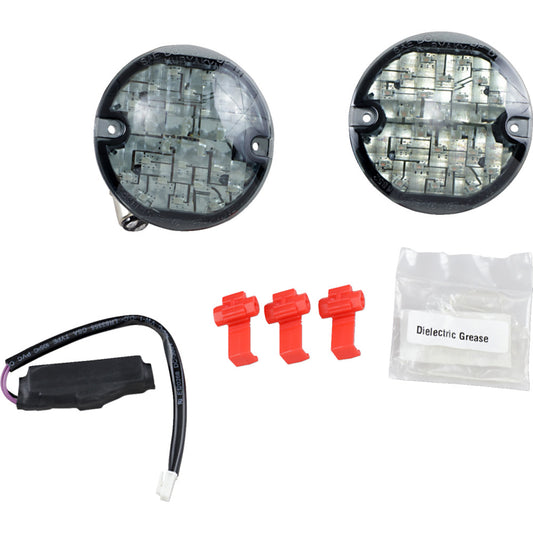 2009-2017 for Harley Road King EFI FLHR KURYAKYN Front LED Conversion Smoke 5441