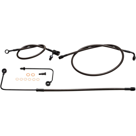 15-17 for Harley FLS Brake Lines 18" 20" Ape Hanger Bars Midnight LA-8151B19M