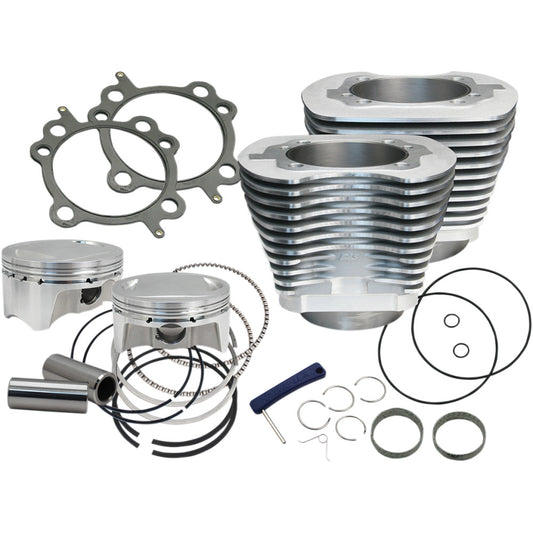 12-17 for Harley Softail Slim FLS S&S CYCLE Cylinder Kit 110" Silver 910-0650