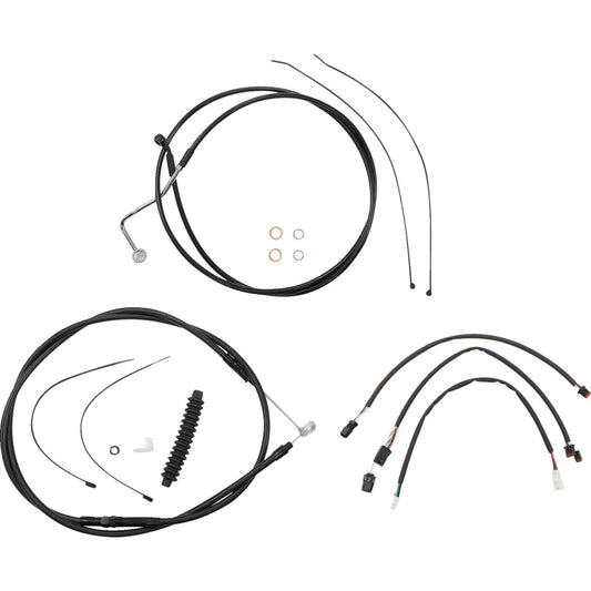 21-22 for Harley FLTRX/S/ST W/ABS MAGNUM Control Cable Kit XR Black 12-14" Bars