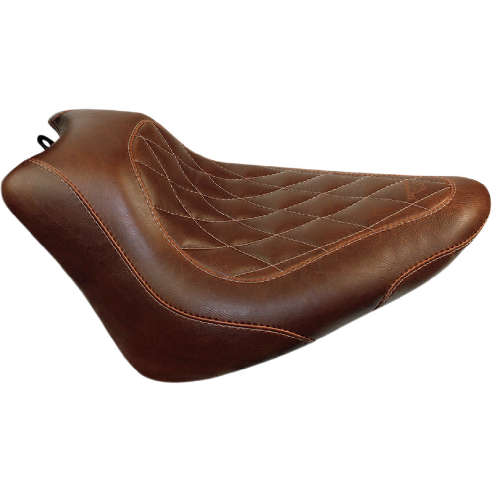 2012-2017 for Harley Softail Slim FLS MUSTANG Wide Tripper Solo Seat Brown Diamo