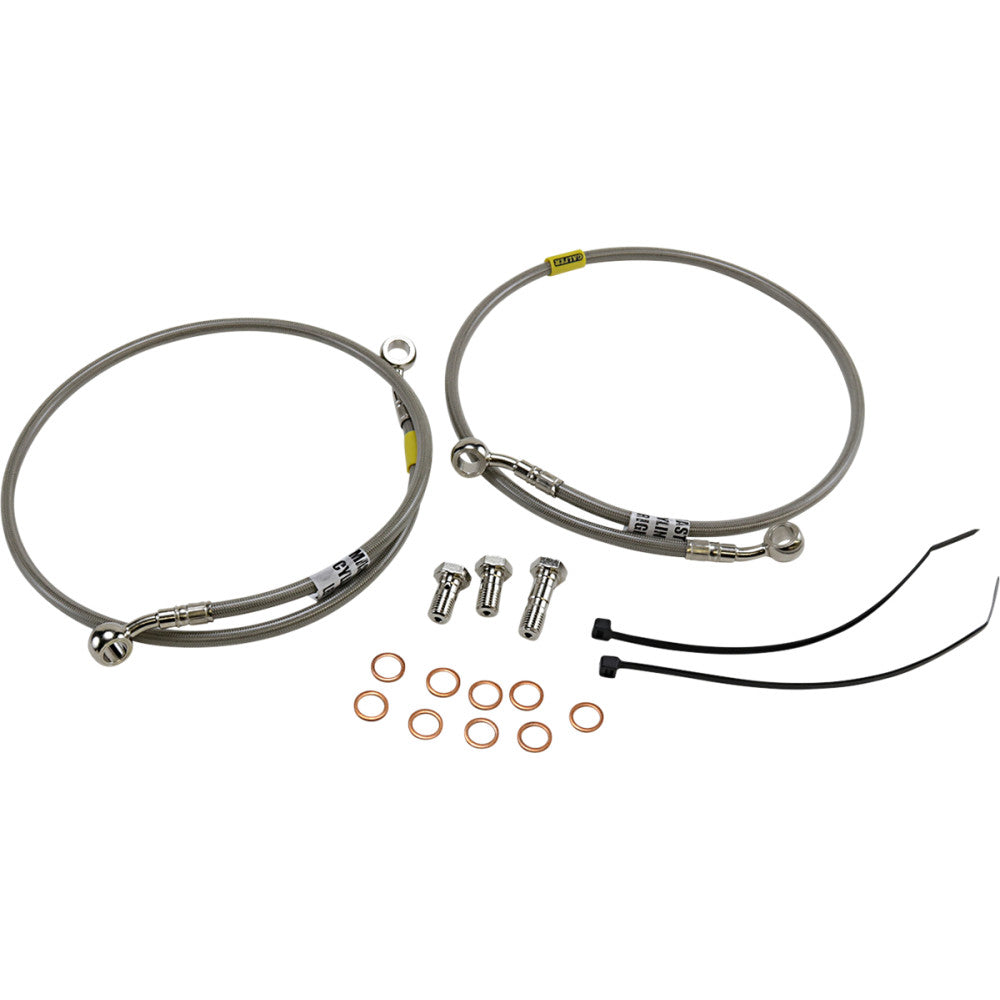 2017 for Suzuki SV 650 ABS GALFER Front Brake Line Kit Stainless FK003D928-2