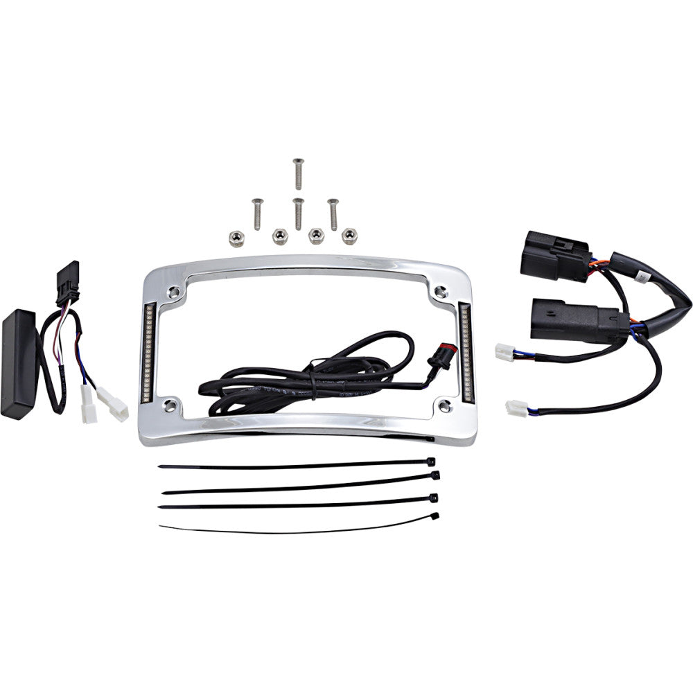 2015-2021 for Harley Road Glide Special FLTRXS Curved License Plate Frame Chrome