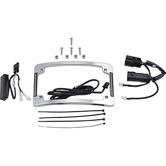 2015-2021 for Harley Road Glide Special FLTRXS Curved License Plate Frame Chrome