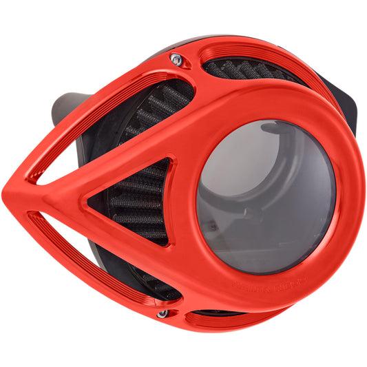 2008-2017 for Harley Fat Bob FXDF ARLEN NESS Clear Tear Air Cleaner Red Twin Cam