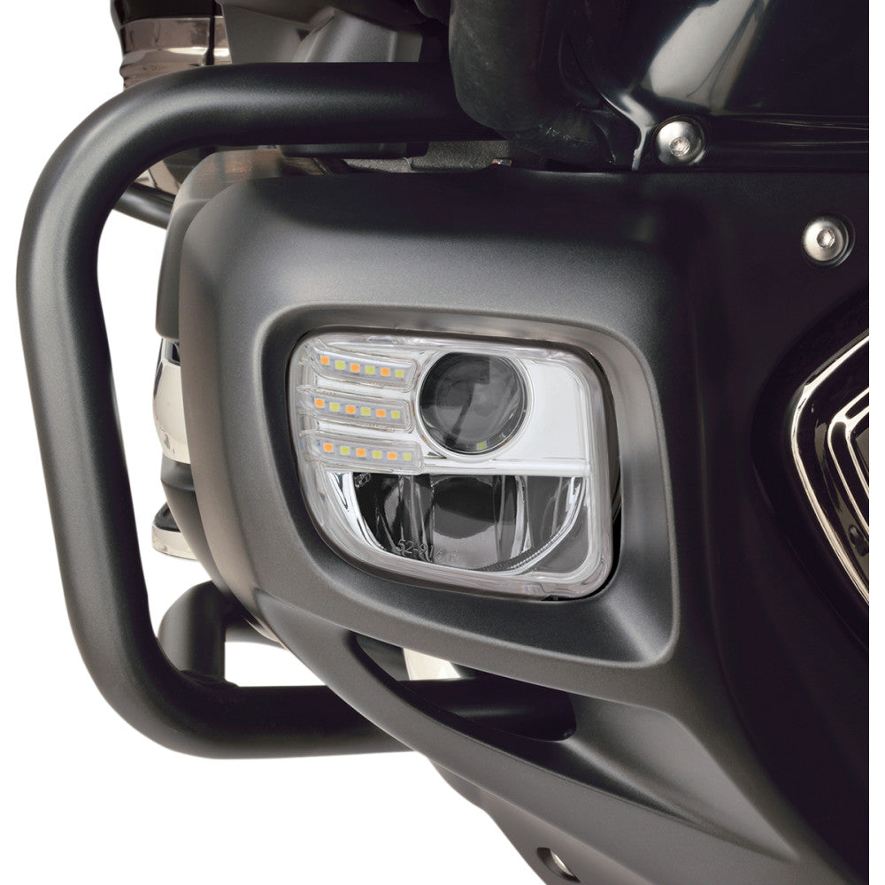 2012-2017 for Honda GL1800 Gold Wing SHOW CHROME LED Fog Lights Kit 12-17 GL1800