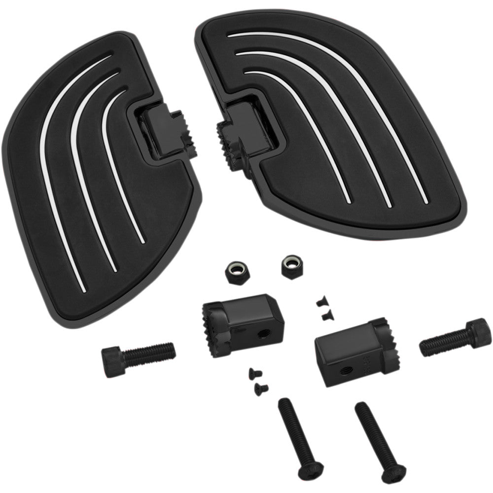 2018-2021 for Honda GL1800 Gold Wing SHOW CHROME Driver Floorboards Satin Black