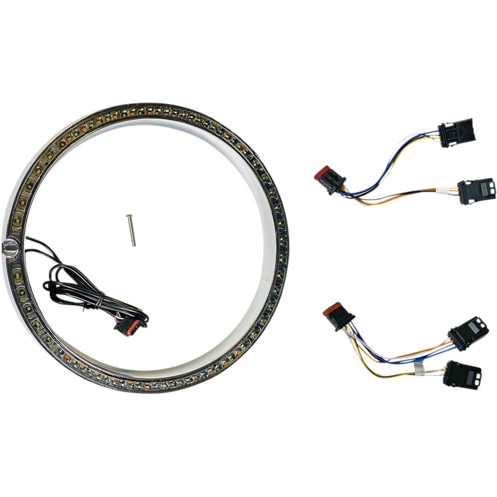 2014-2021 for Harley Street Glide Special FLHXS Sequential Trim Ring Chrome M81