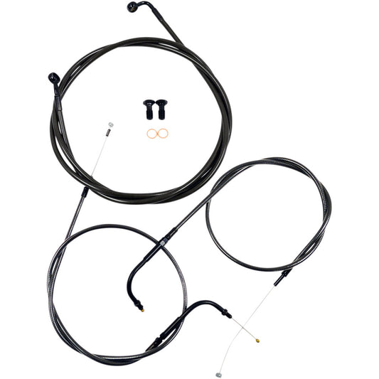 04-06 for Harley 883 XL Cable/Brake Line Kit 18" 20" Ape Hanger Handlebars Midni