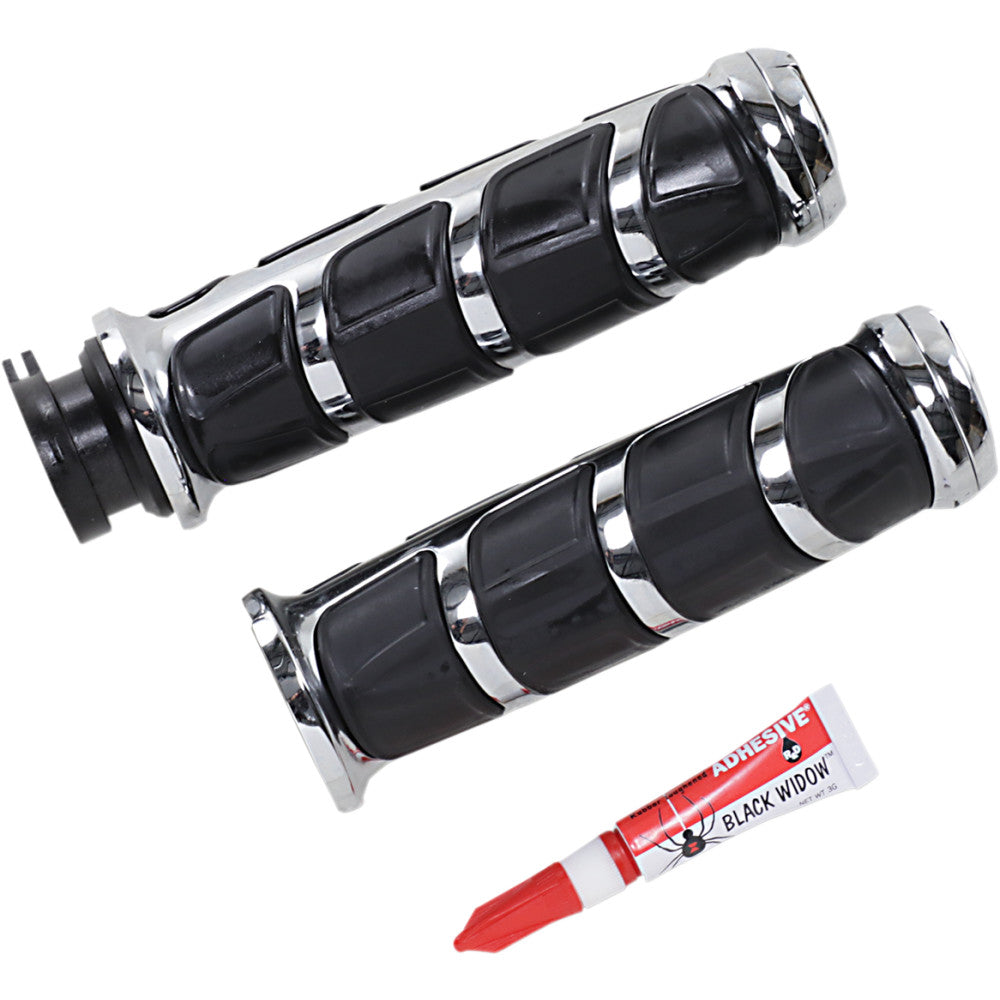 2011-2017 for Victory Highball KURYAKYN Grips Kinetic Metric/Victory Chrome 6375