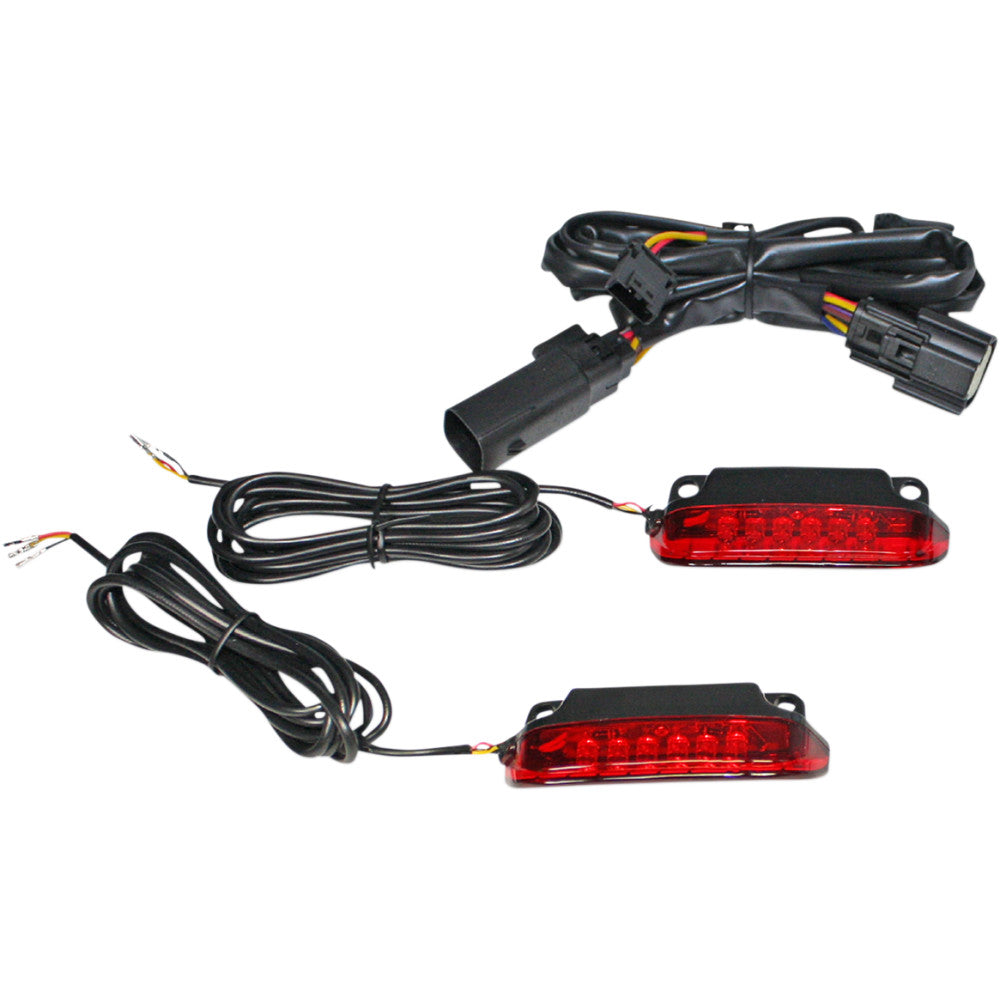 2010-2013 for Harley Road Glide Custom FLTRX Luggage Rack Light Bar Red