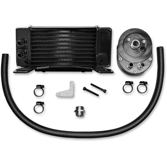 84-08 for Harley FLHT/FLHR/FLTR JAGG Oil Cooler 10-Row Low Mount Horizontal