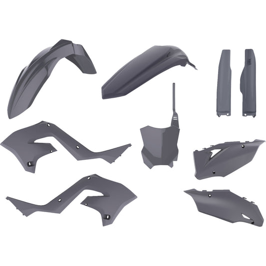 03-'07 for Kawasaki KX250 POLISPORT Mx Restyling Kit Nardo Grey Kaw