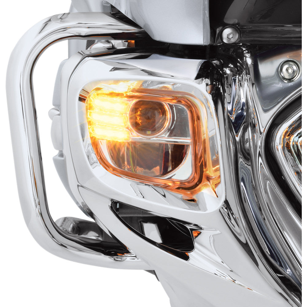 01-10 for Honda GL1800A Gold Wing SHOW CHROME LED Fog Lights Kit 01-10 GL1800